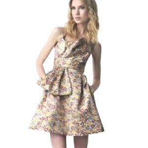 Zac Posen for Target Metallic Floral Brocade Party Dress
